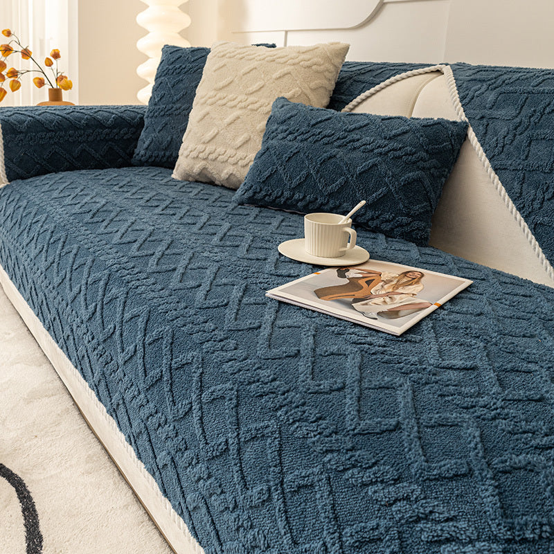 Petzaroo Plush Thick Anti-skid Sofa Cover