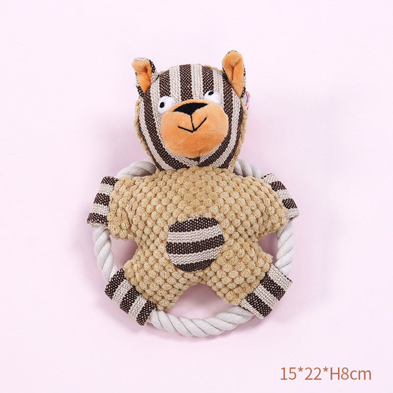 Petzaroo Cotton Rope Teeth Cleaning Bite-Resistant Toy