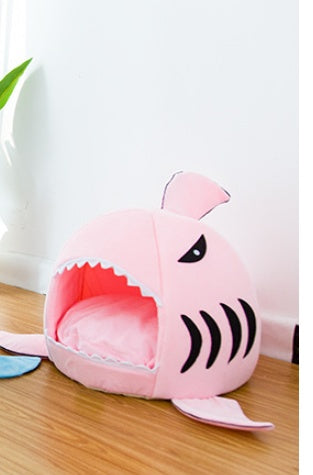 Petzaroo Dual-Purpose Shark Pet Bed