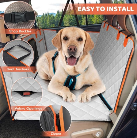 Heavy-Duty Dog Car Seat Cover – Hard Bottom Design for Extra Stability and Safety