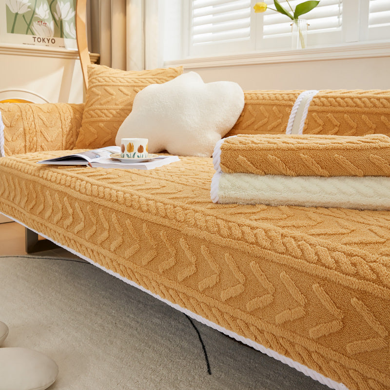 Petzaroo Plush Thick Anti-skid Sofa Cover