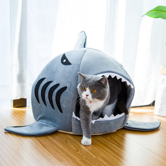 Petzaroo Dual-Purpose Shark Pet Bed