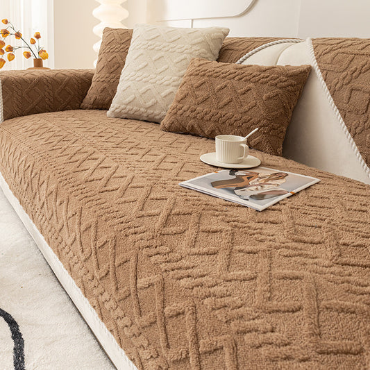Petzaroo Plush Thick Anti-skid Sofa Cover