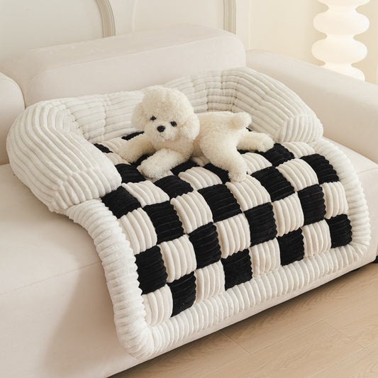 Comfortable Kennel Pad by Petzaroo – Chessboard Pattern Dog Bed Mat