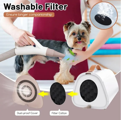 Pet Groomer With Negative Ion Function And Adjustable Temperature