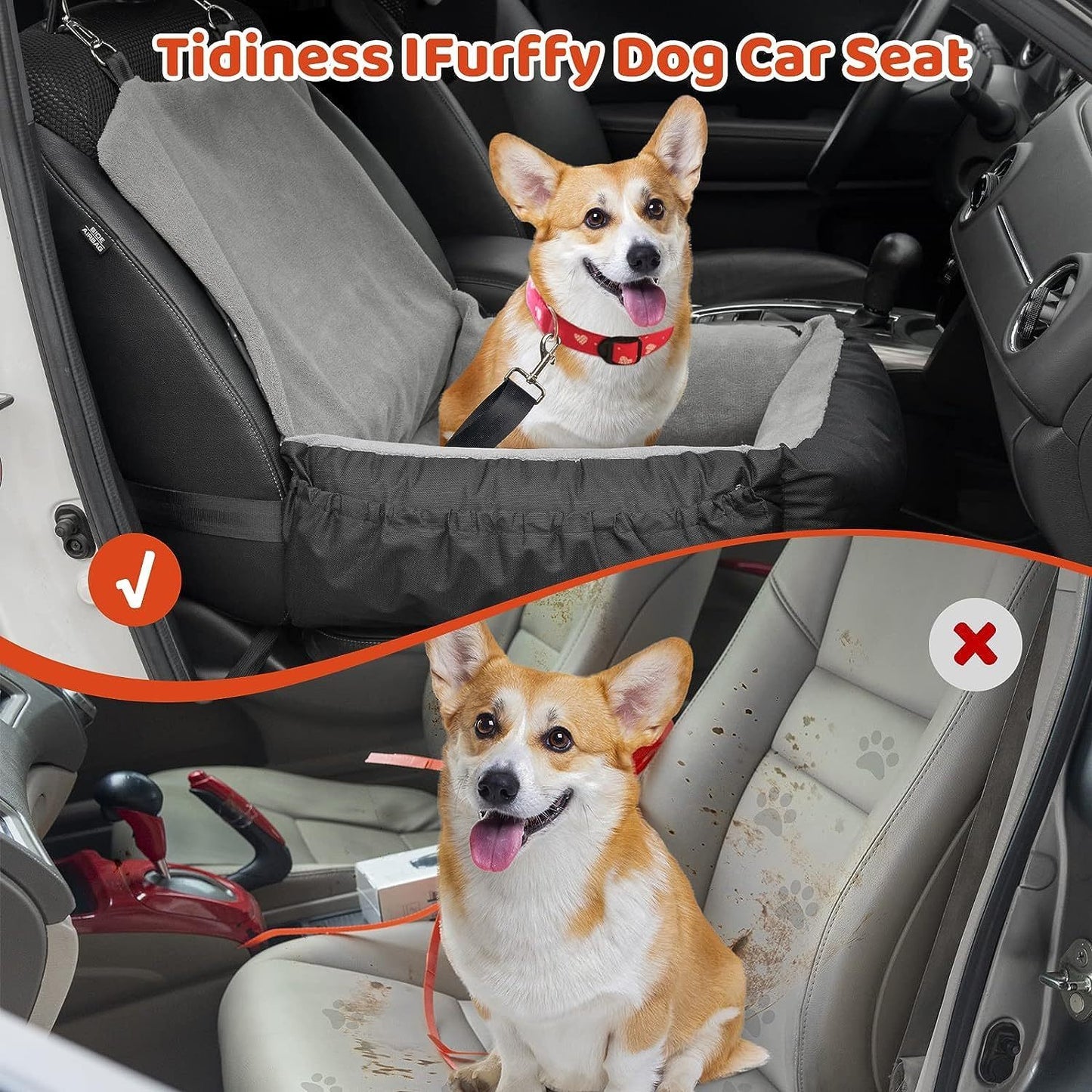 Petzaroo Dog Car Seat for Small to Medium Sized Dog