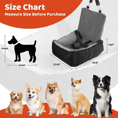 Petzaroo Dog Car Seat for Small to Medium Sized Dog