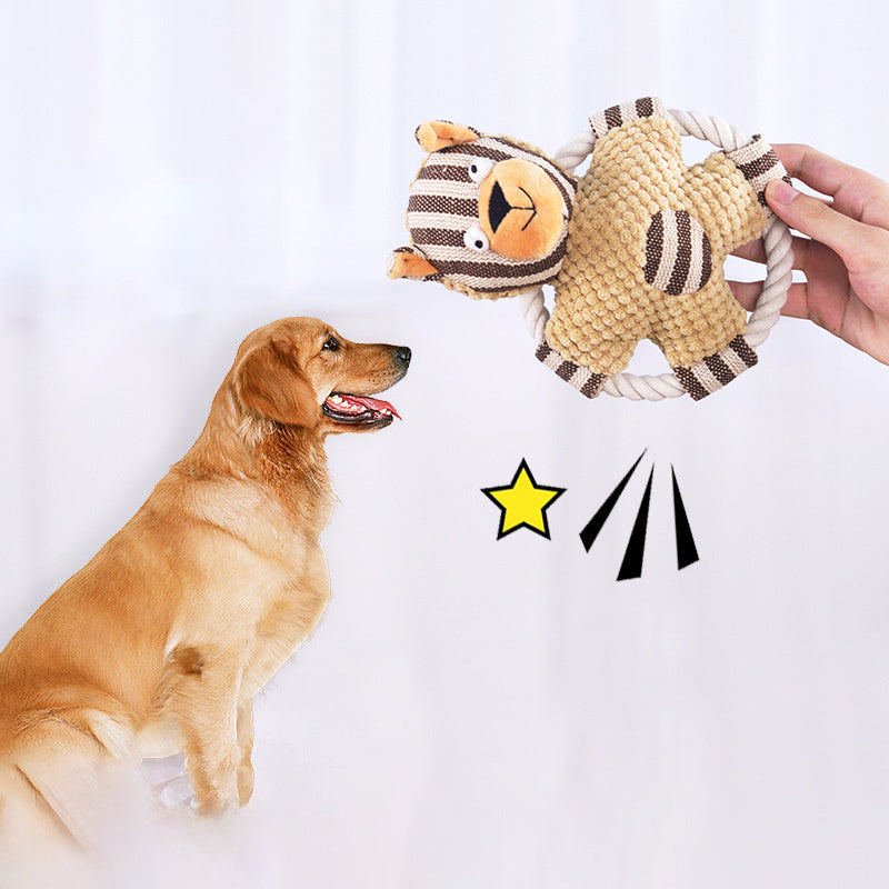 Petzaroo Cotton Rope Teeth Cleaning Bite-Resistant Toy