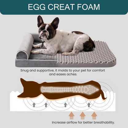Orthopedic Dog Bed For Medium Sized Dogs Waterproof Washable Cover