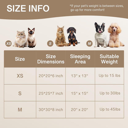 Petzaroo Donut Fluffy Non-Slip Calming Cat Bed