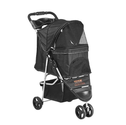 VEVOR 3 Wheels Puppy Stroller With Front Pedal