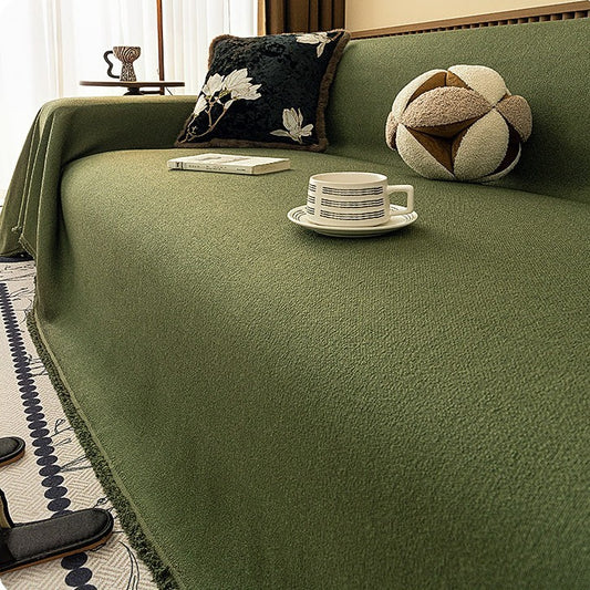 Universal teddy fabric couch cover – all-season protection for sofas