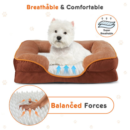 Petzaroo Memory Foam Pet Bed For Small Dogs & Cats