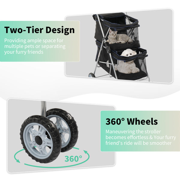4-wheeled Double-decker Style, Pet Strollers