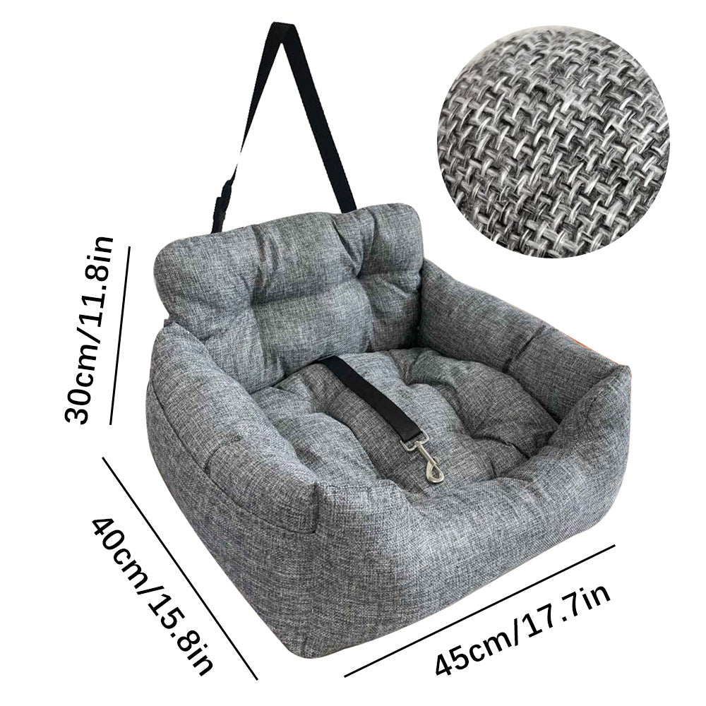 Petzaroo Striped Car Booster Nest