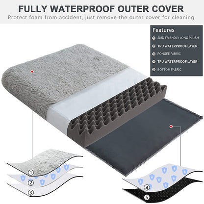 Plush Square Orthopedic  Dog Calming Bed