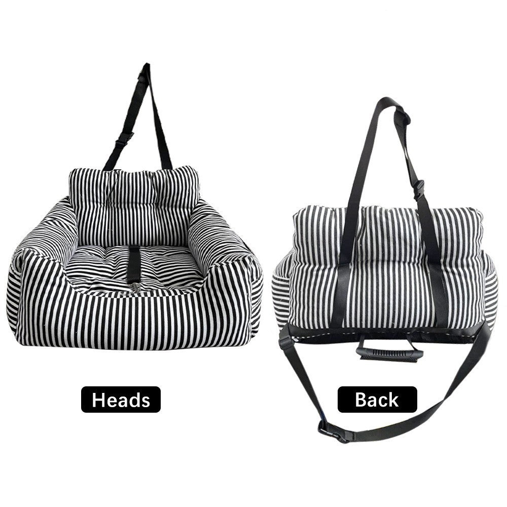 Petzaroo Striped Car Booster Nest