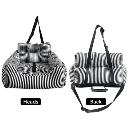 Petzaroo Striped Car Booster Nest