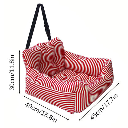 Petzaroo Striped Car Booster Nest