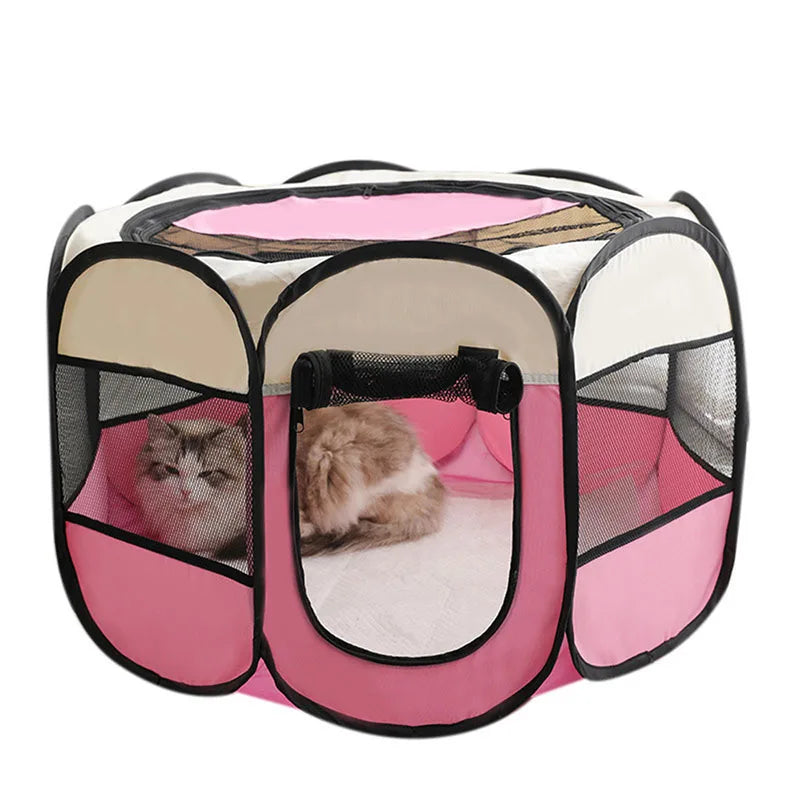 "Cozy Pop-Up Pet Tent!"