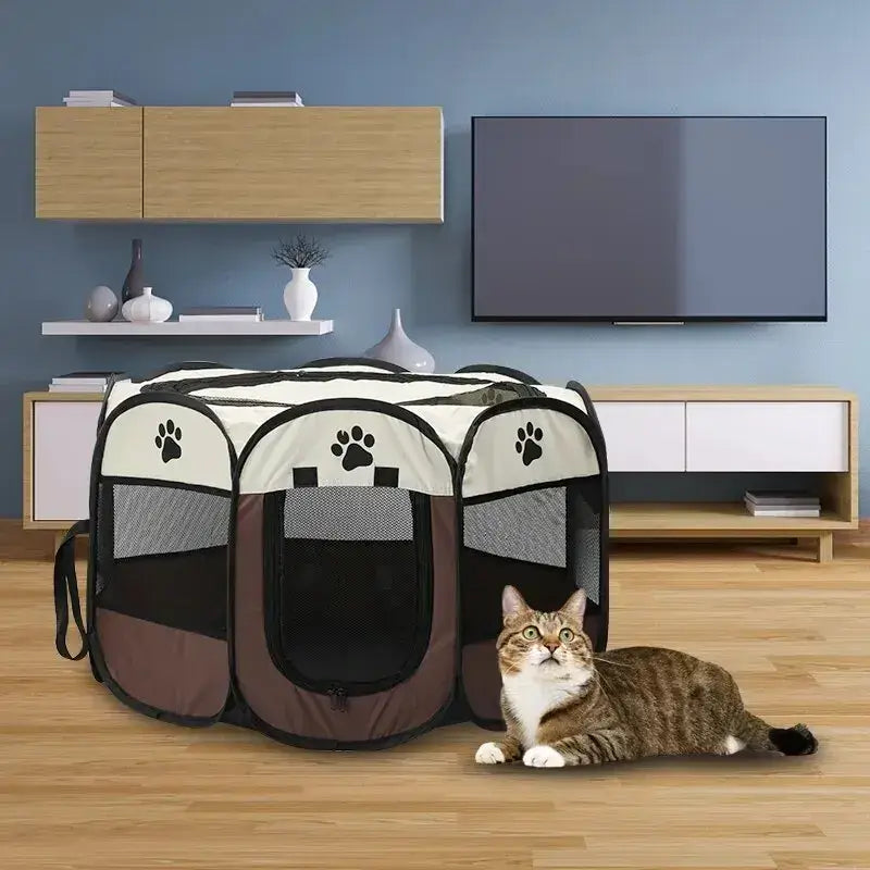 "Cozy Pop-Up Pet Tent!"