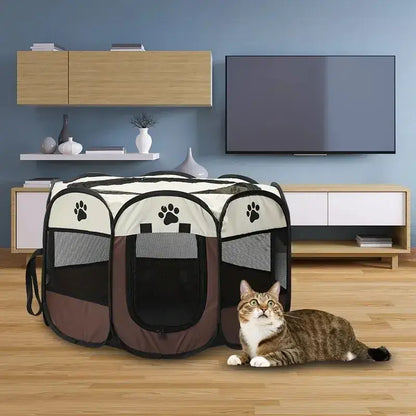 "Cozy Pop-Up Pet Tent!"