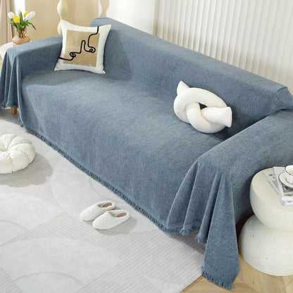 Plush Chenille Couch Cover – Elegant, Washable Sofa Slipcover for Home Decor and Pet Protection