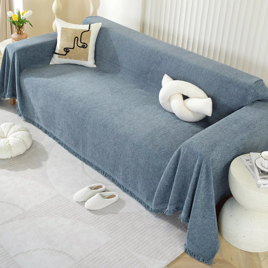 Plush Chenille Couch Cover – Elegant, Washable Sofa Slipcover for Home Decor and Pet Protection
