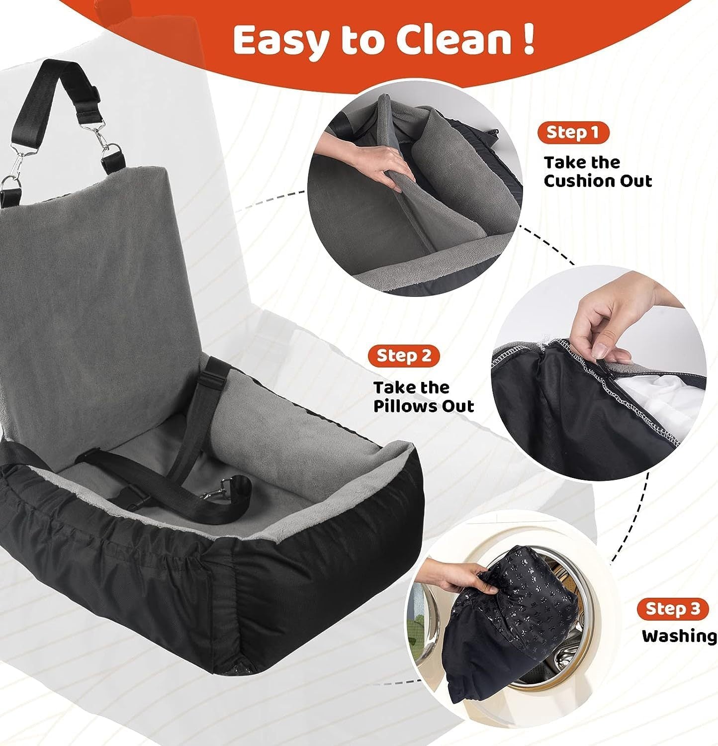 Petzaroo Dog Car Seat for Small to Medium Sized Dog