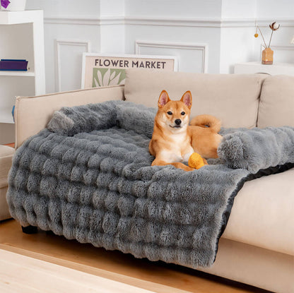 Comfortable Right Angle Pet Sofa – Plush Kennel Bed for Indoor Use