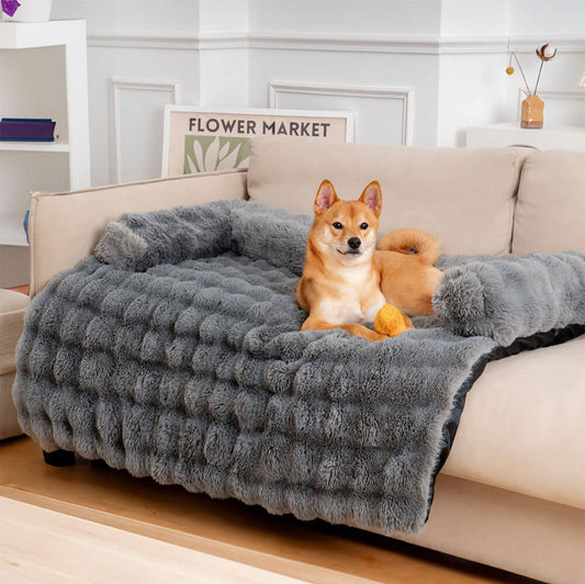 Comfortable Right Angle Pet Sofa – Plush Kennel Bed for Indoor Use