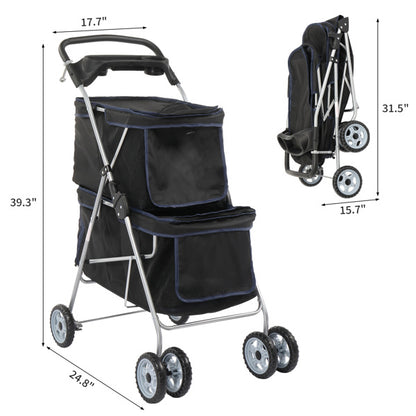 4-wheeled Double-decker Style, Pet Strollers