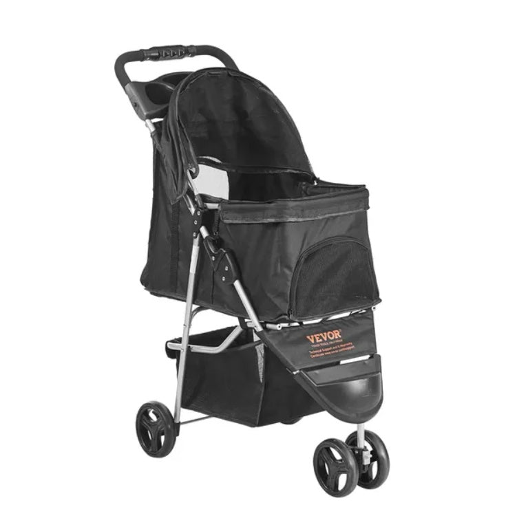 VEVOR 3 Wheels Puppy Stroller With Front Pedal