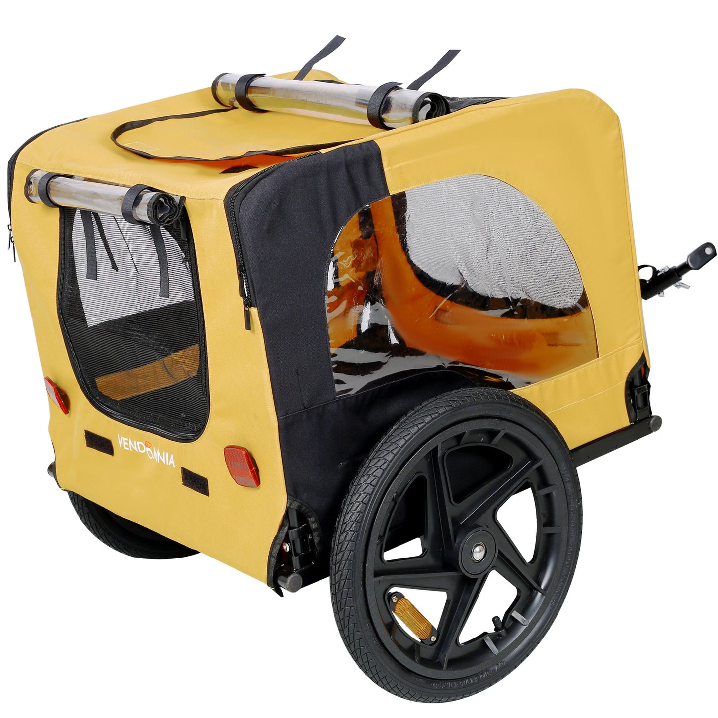 Heavy Duty Foldable Dog Carrier With Bicycle Tow