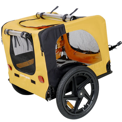 Heavy Duty Foldable Dog Carrier With Bicycle Tow