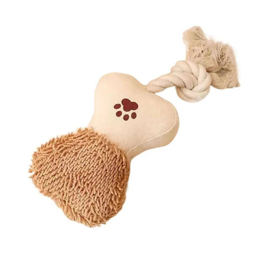 Cotton rope dog toy for teeth cleaning and chewing – bite-resistant design by Petzaroo

