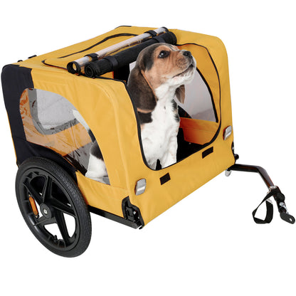 Heavy Duty Foldable Dog Carrier With Bicycle Tow