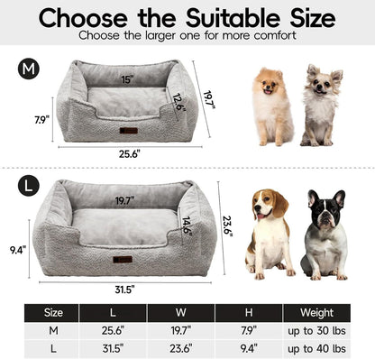 Pet Bed With Warming & Calming Features, Anti-Slip Bottom For Puppies