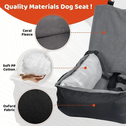 Petzaroo Dog Car Seat for Small to Medium Sized Dog