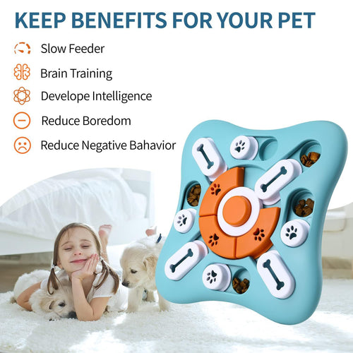 Petzaroo Treat Dispensing Dog Puzzle – Interactive Enrichment Toy for Dogs, Slow Feeder, Mental Stimulation Game-0-cib