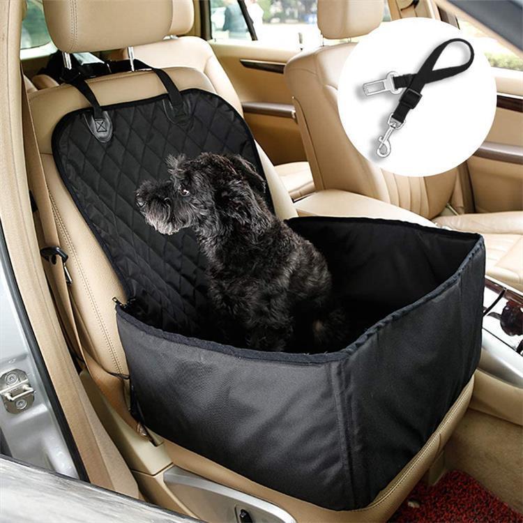 Petzaroo Universal Car Booster Cushion for Pets – Comfortable Travel Seat for Small Dogs and Cats, Safety and Elevation for Car Rides
