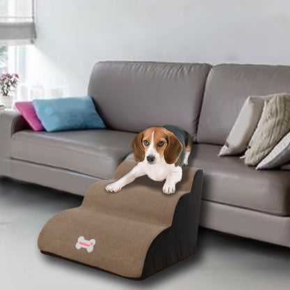 Small Dog Climbing Ladder – Sofa to Bed Ramp for Teddy Dogs and Puppies, Anti-Slip Slope Design for Easy Access to Furniture
