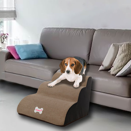 Small Dog Climbing Ladder – Sofa to Bed Ramp for Teddy Dogs and Puppies, Anti-Slip Slope Design for Easy Access to Furniture
